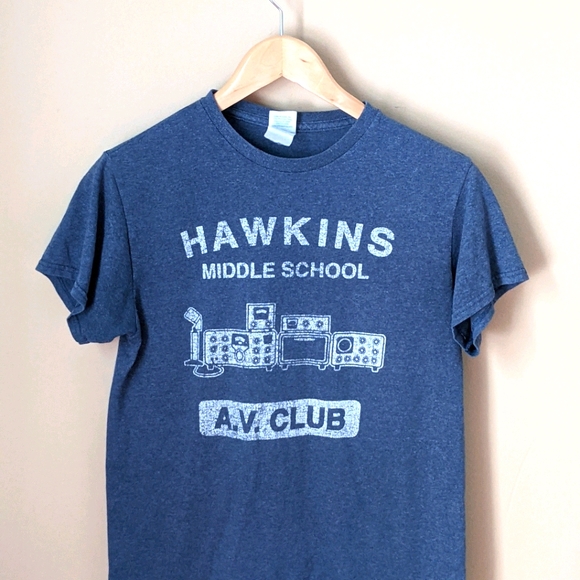 Delta Tops - Hawkins Middle School AV Club Shirt